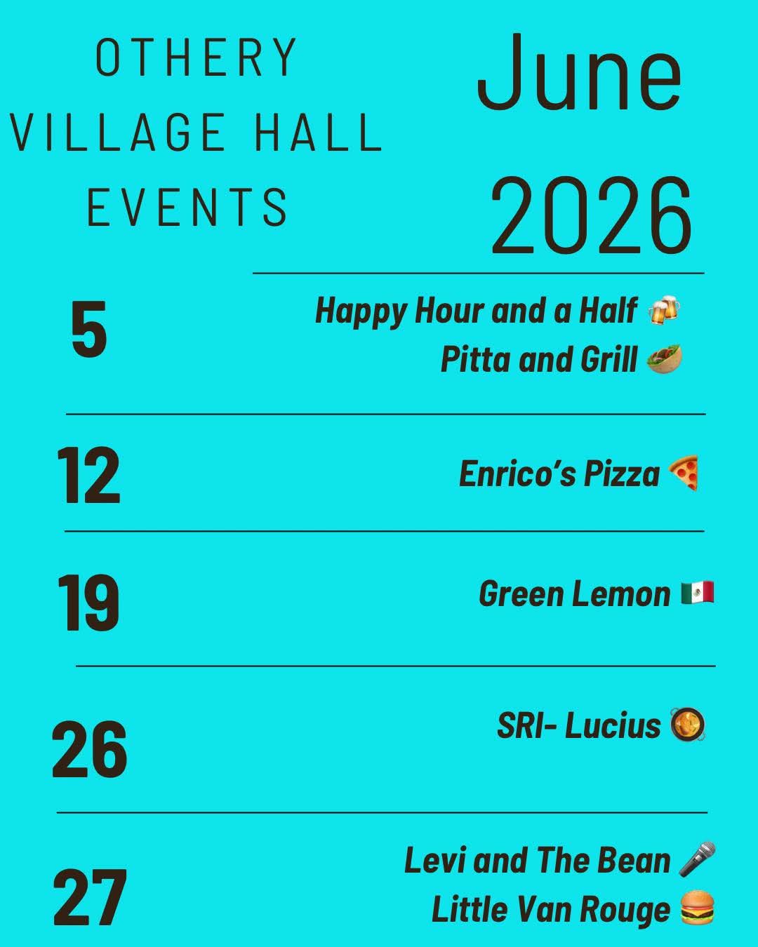 this months events